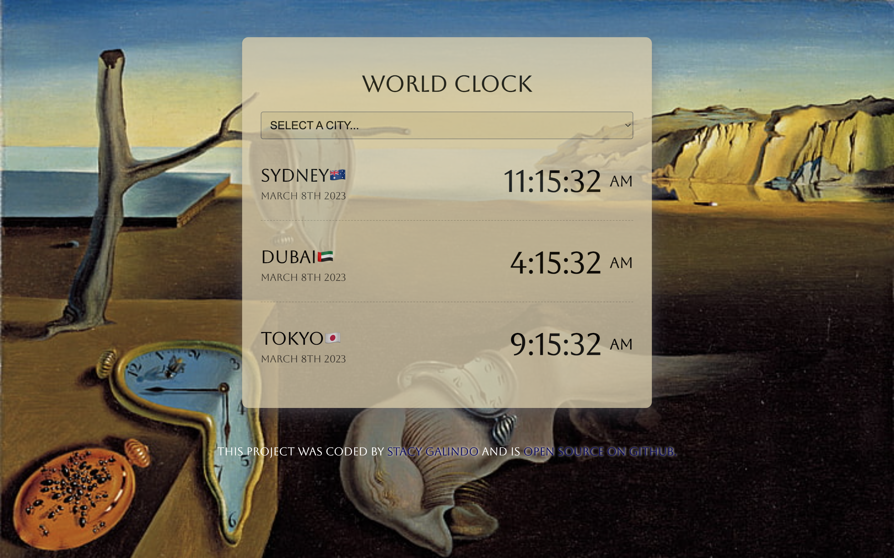 World clock project preview